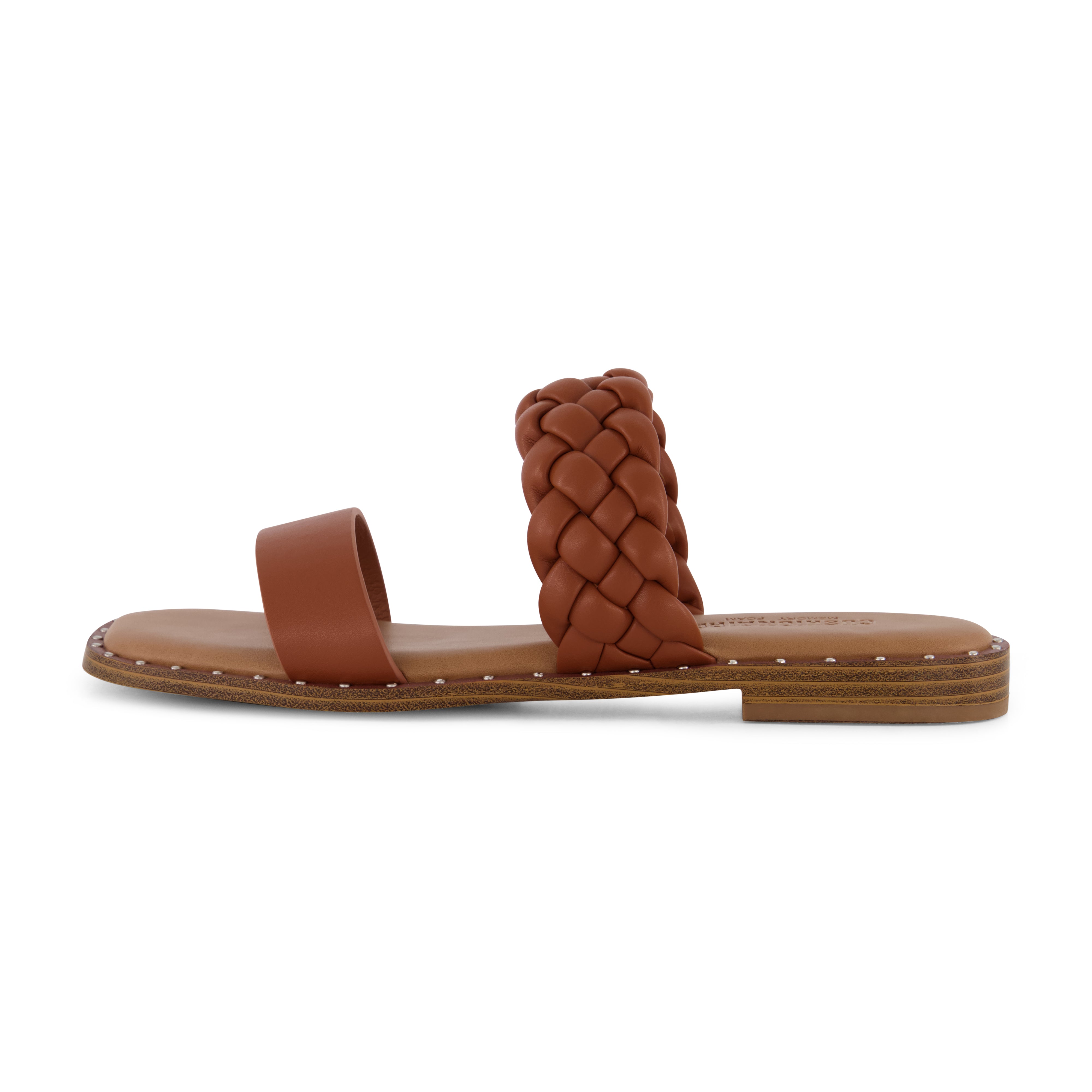 Varro Braided Two Band Sandal Cognac