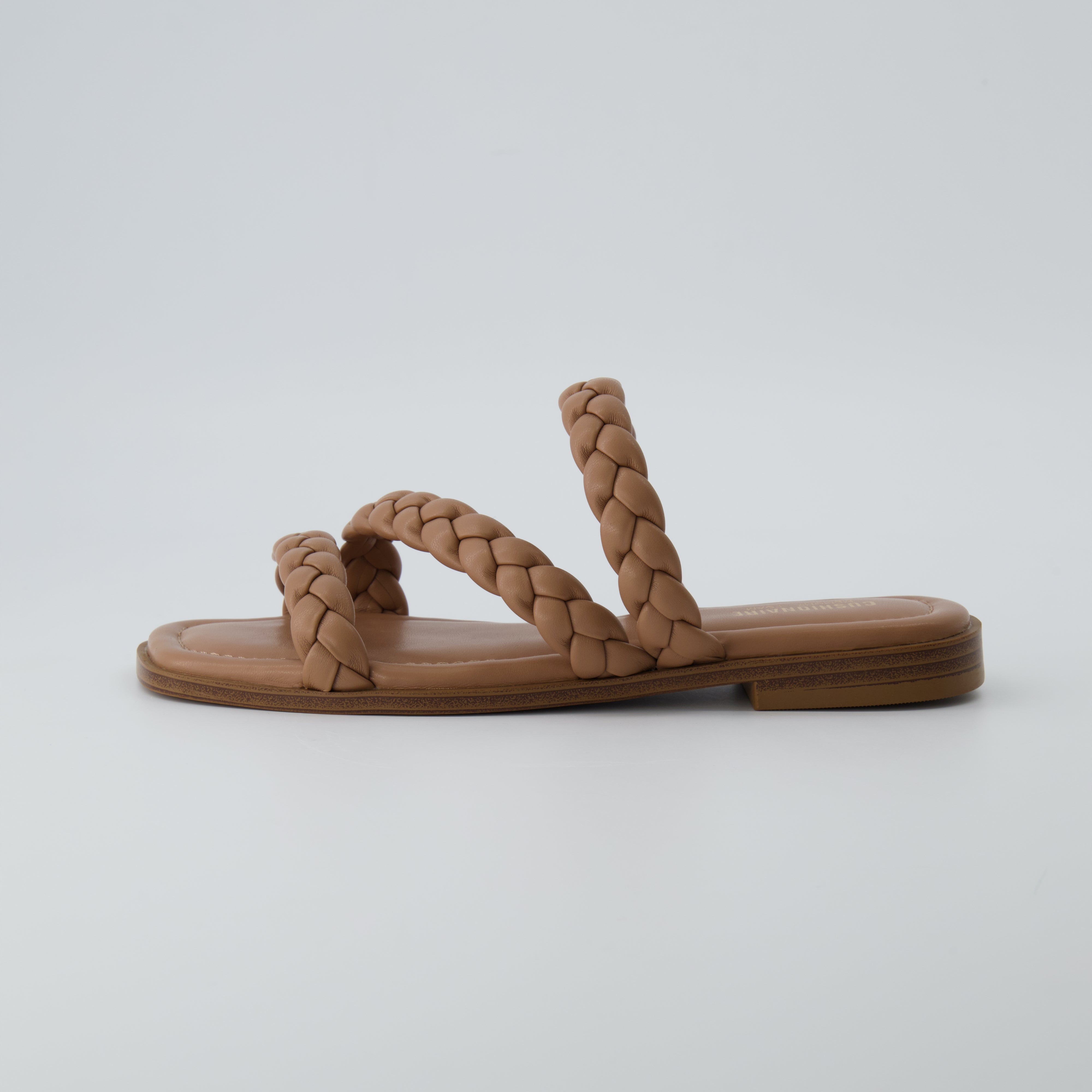 Venice Braided Slide Sandals Café