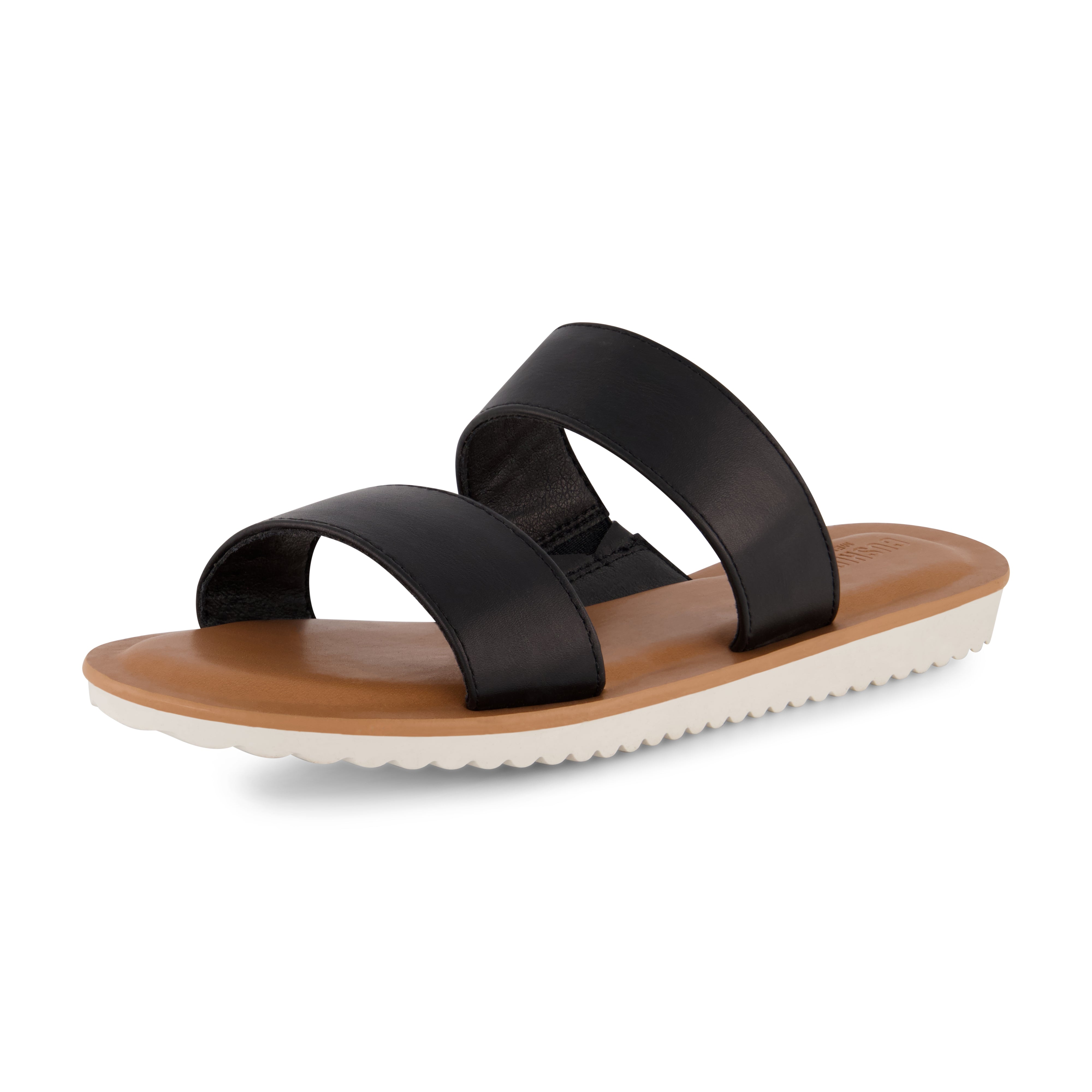 Vera Two Band Slide Sandal Black