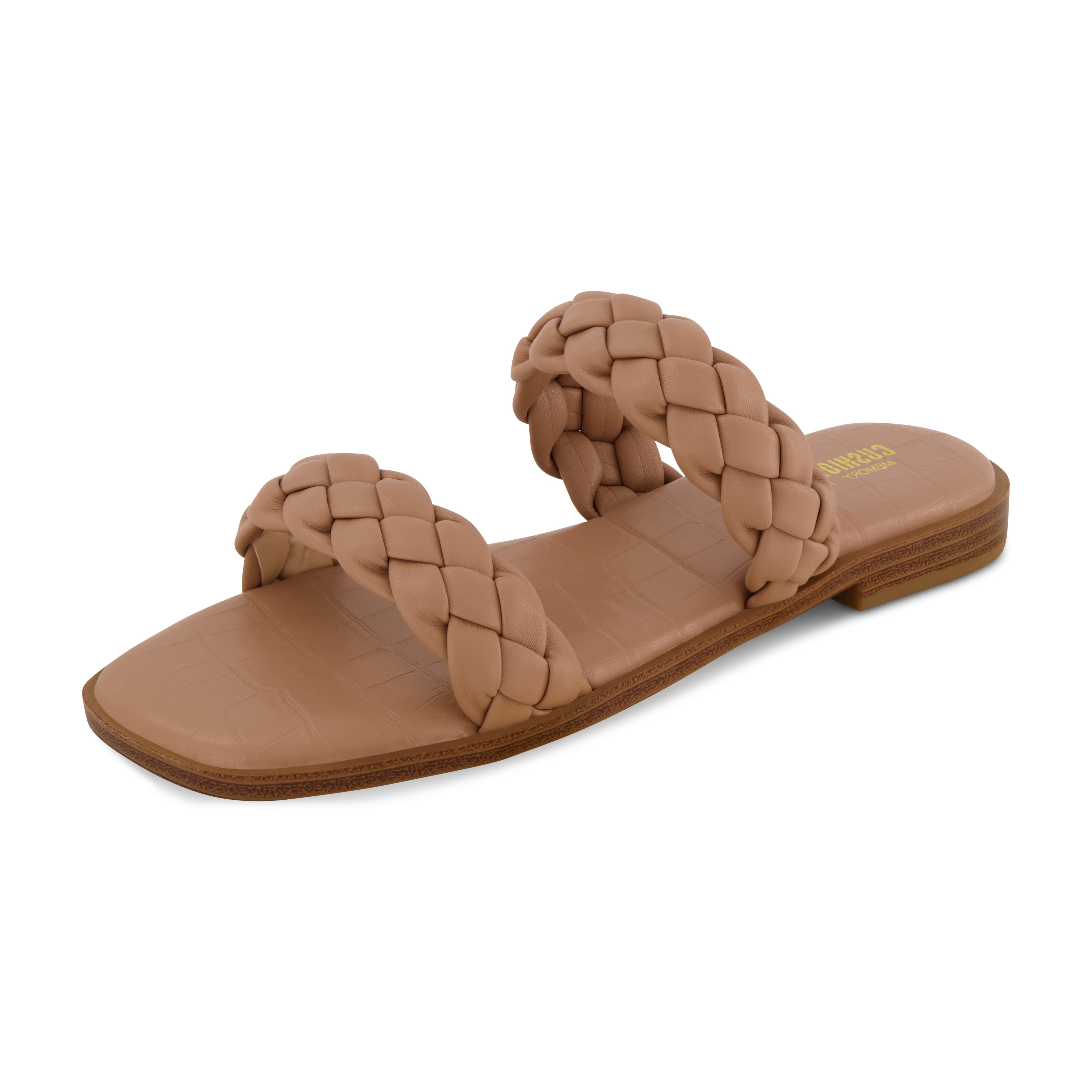Vicki Braided Two Band Sandal Café