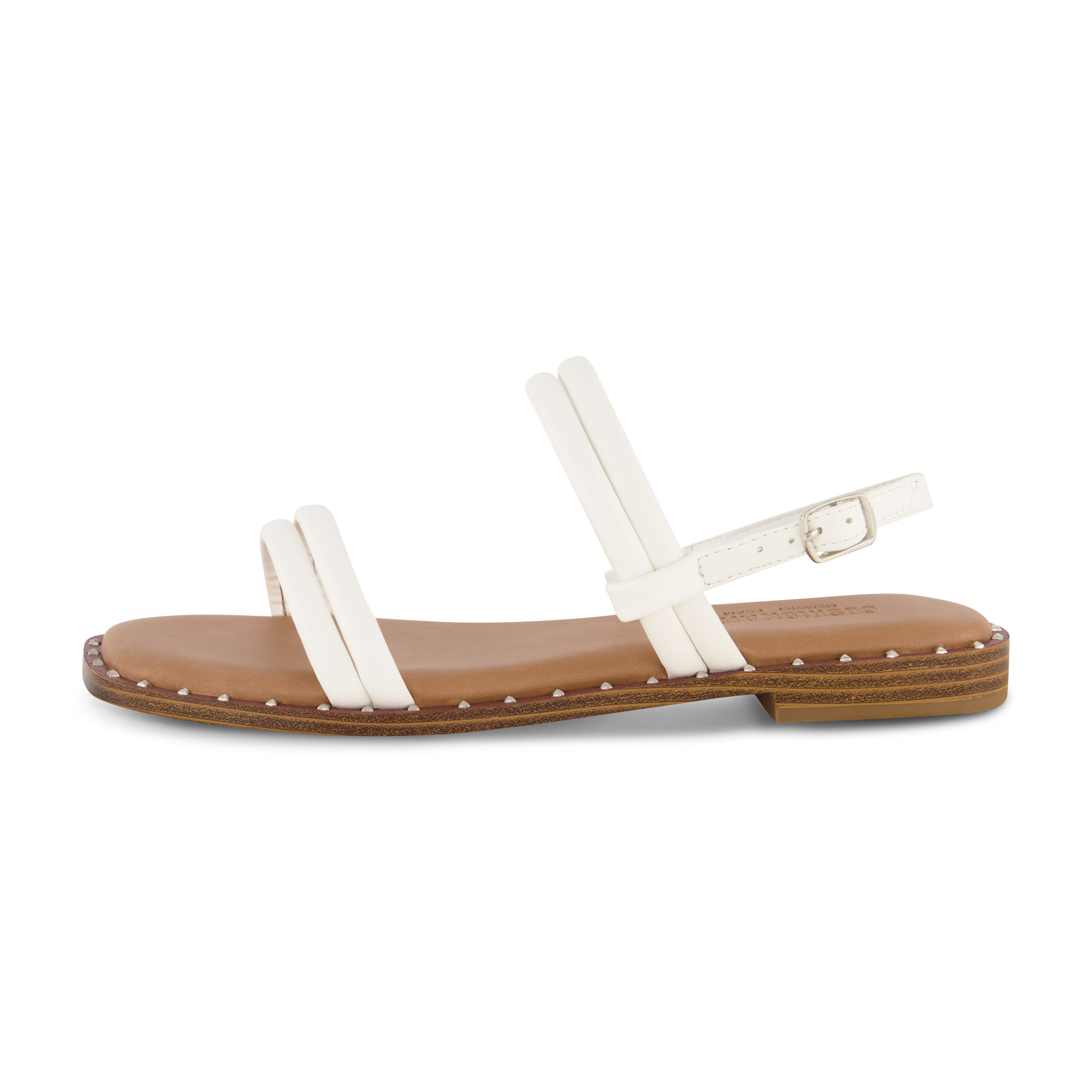 Virgo Studded Sandal White