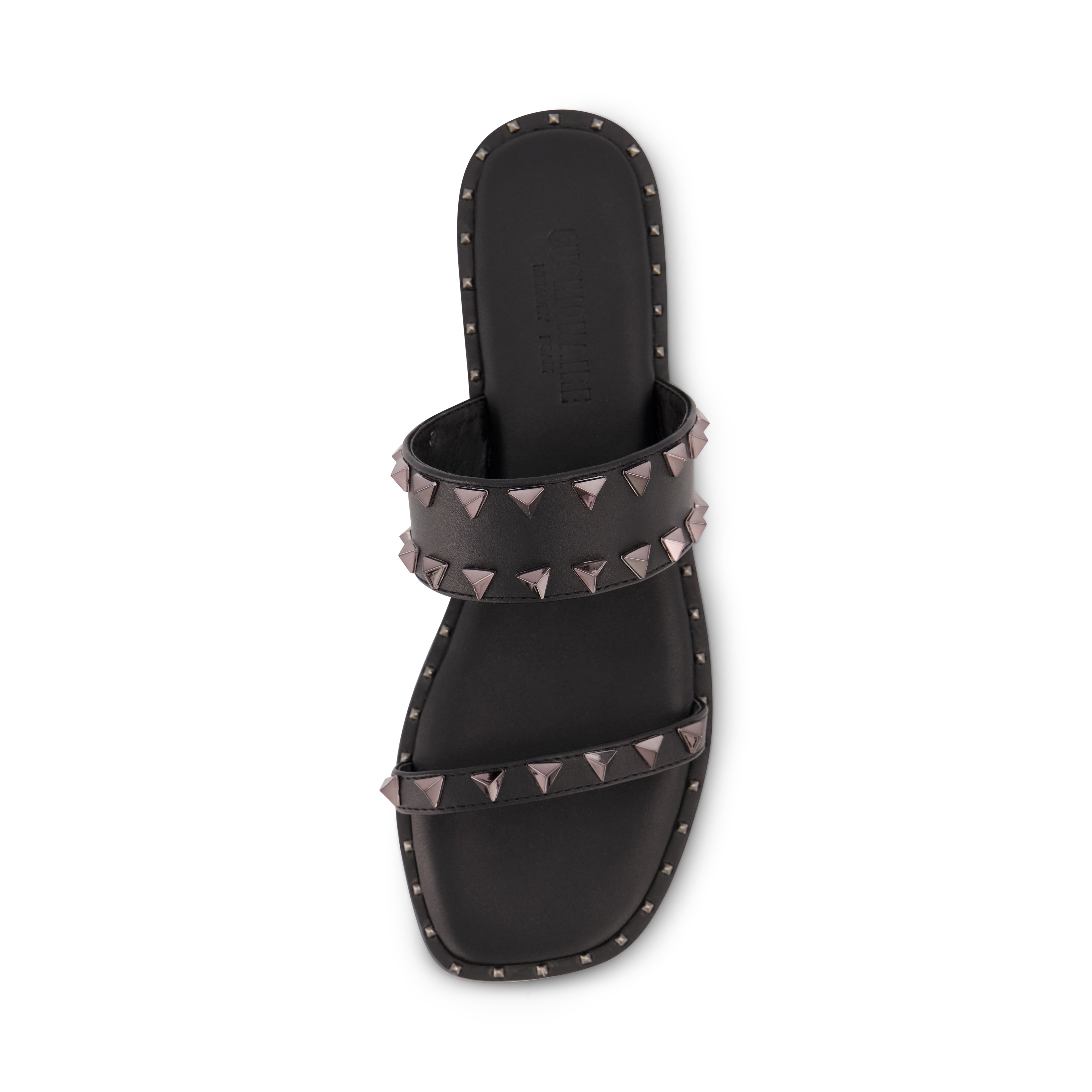 Visby Studded Two Band Sandal Black