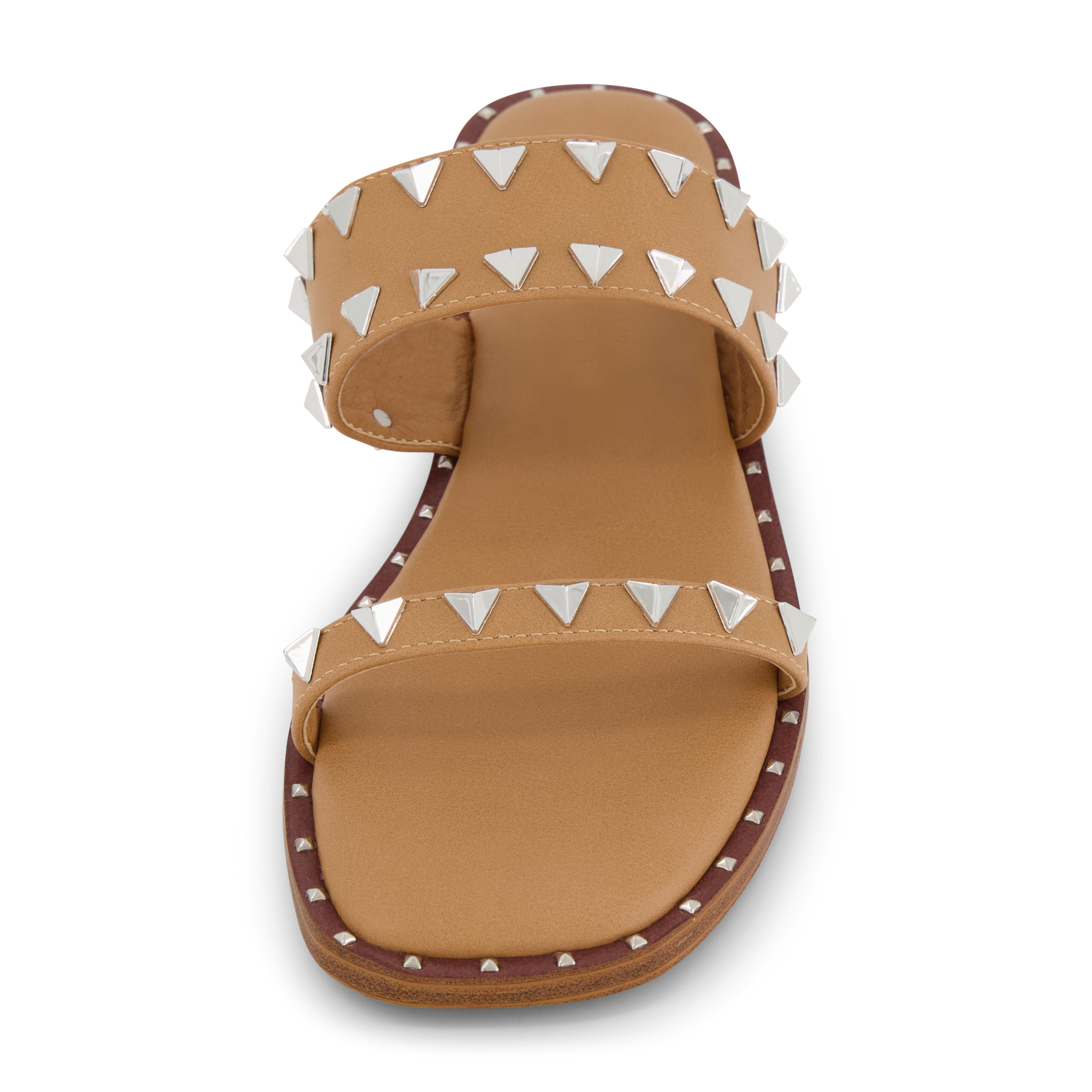 Visby Studded Two Band Sandal Tan